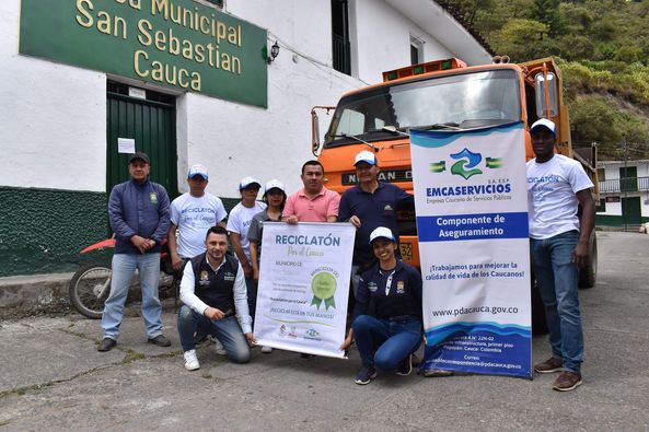 EL RECICLATÓN POR EL CAUCA LLEGA AL MUNICIPIO DE SAN SEBASTIÁN.